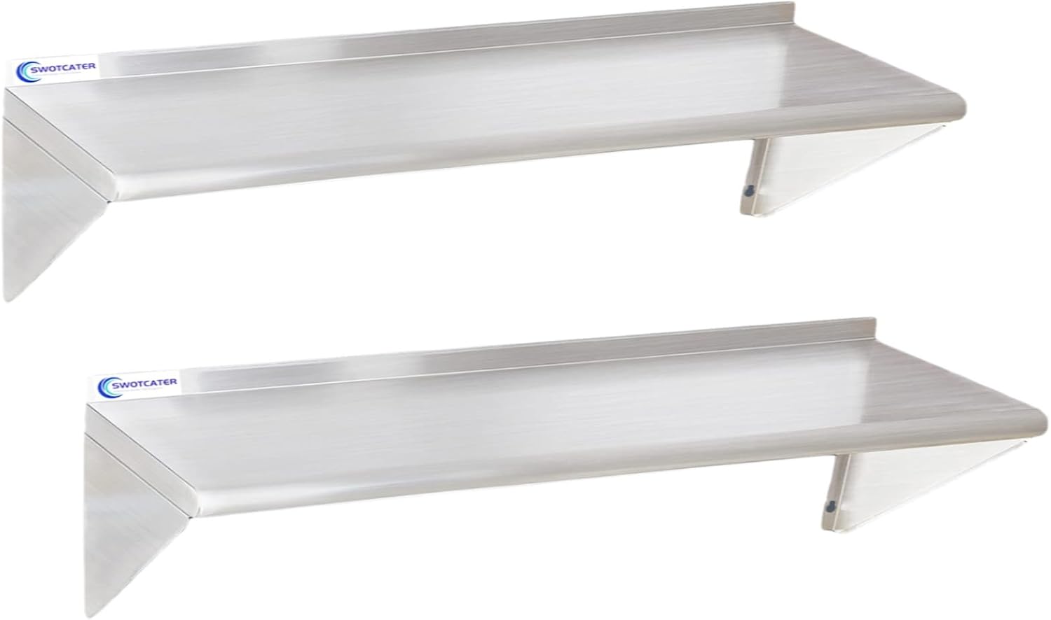 Wall Shelf Commercial Kitchen - 2-pack RVS schappen 12x48 320LB commerciële
