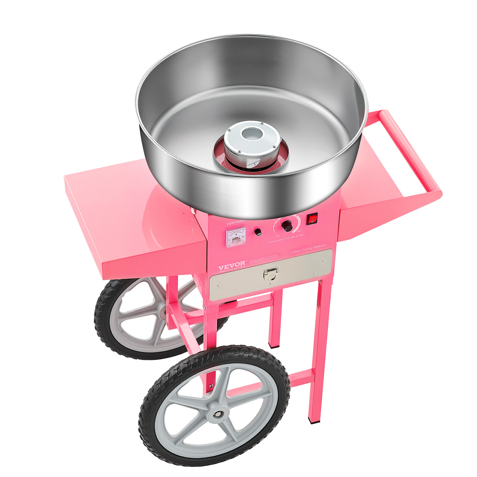 Candy Floss Machine Commercial - SucceBuy Elektrische Suikerspinmachine met Kar Commerciële