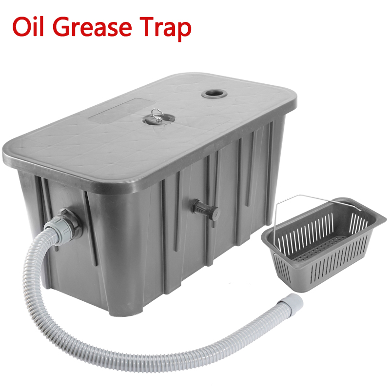 Commercial Kitchen Grease Interceptor - Commerciële olie-waterafscheider Olievetvanger Uitlaat voor restaurantkeuken