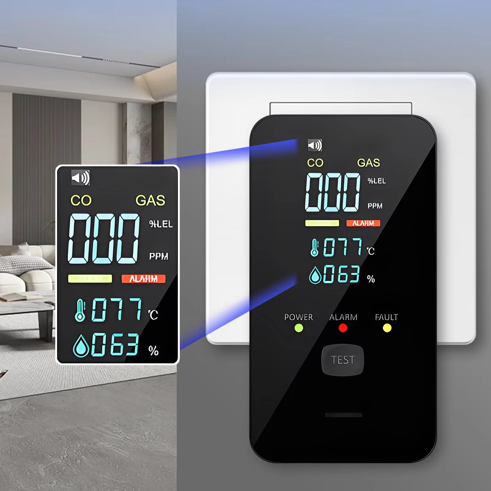 Detector voor aardgas en koolm - Commercial Kitchen Wall recensie en prijs