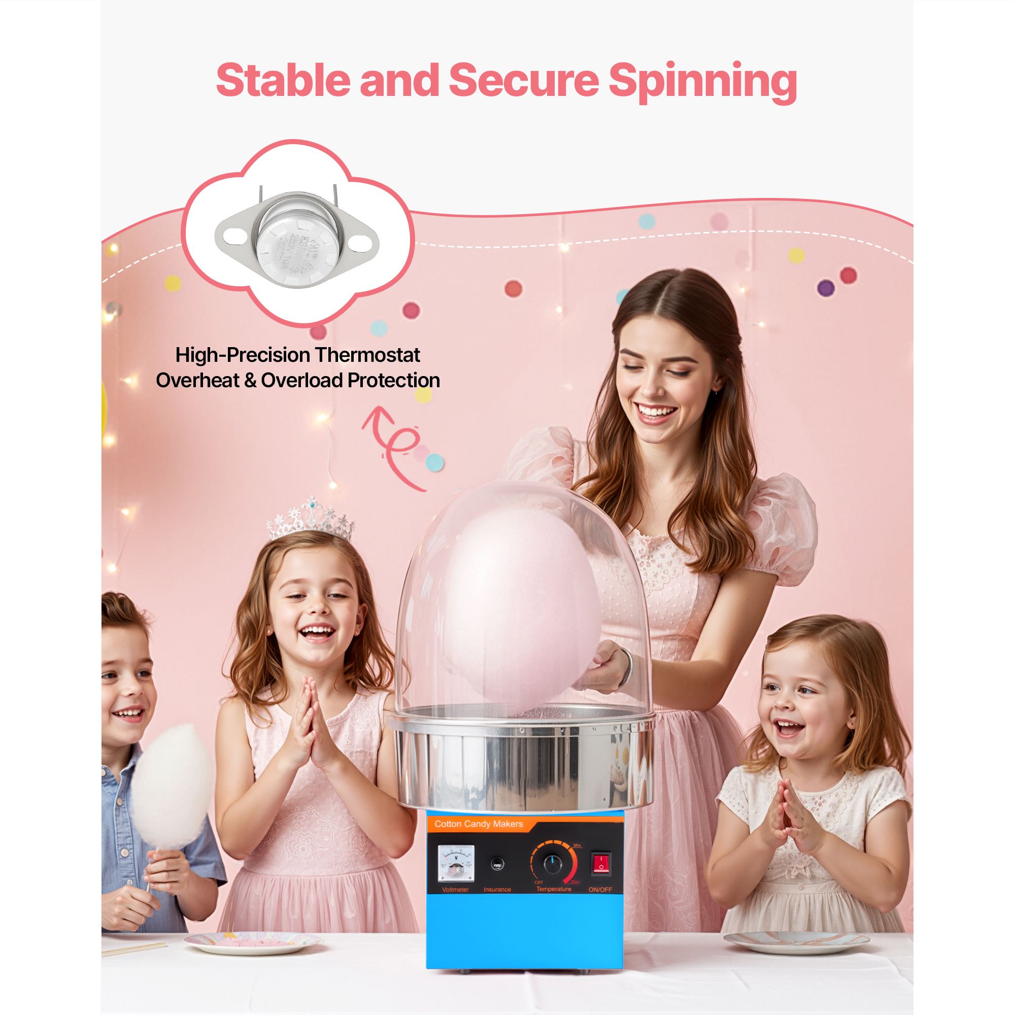 Elektrische suikerspinmachine, - Candy Floss Machine Commercial recensie en prijs