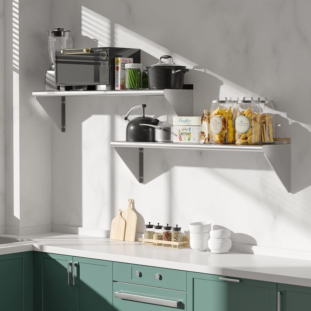 2-pack roestvrijstalen planken - Wall Shelf Commercial Kitchen recensie en prijs