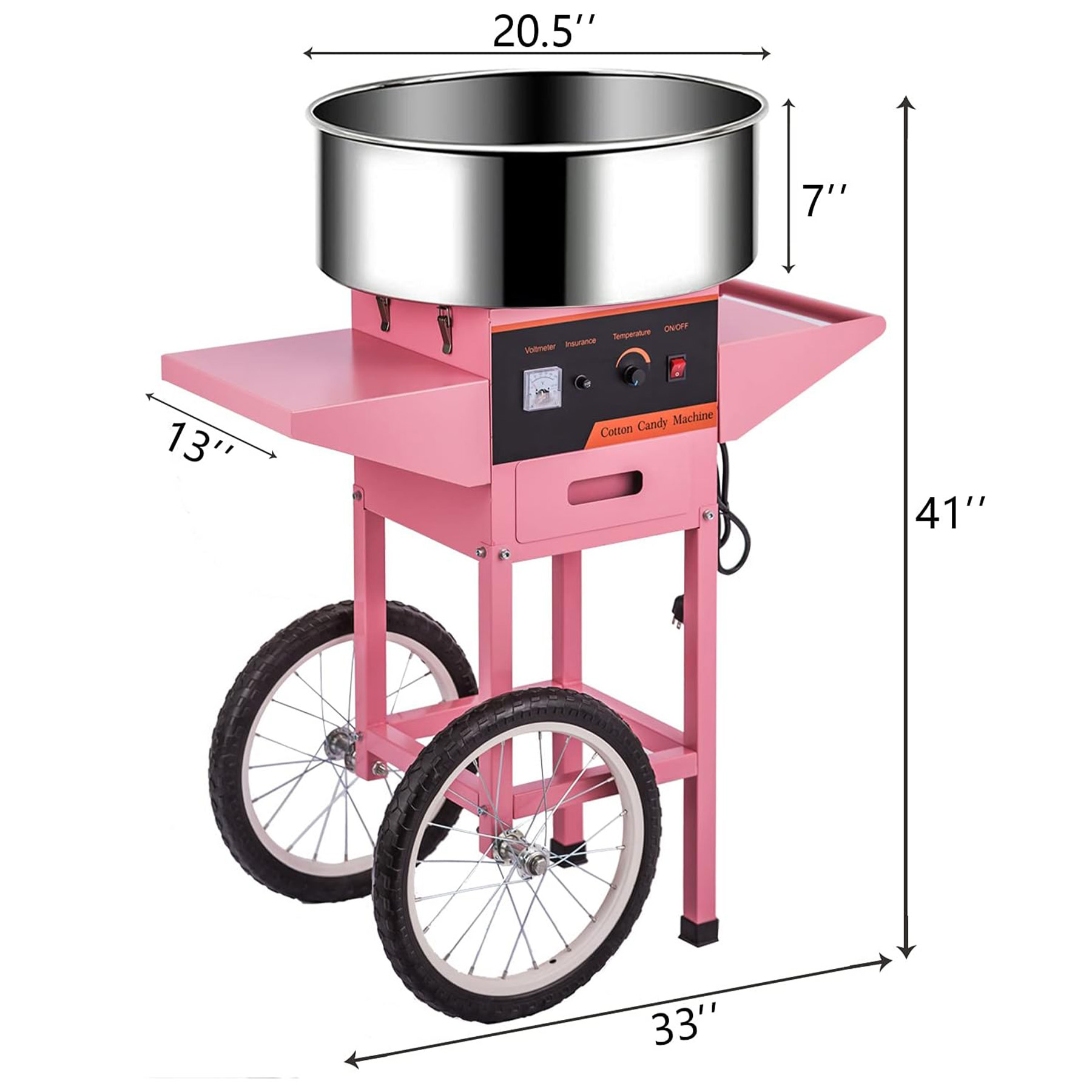 Commerciële roze suikerspinmac - Candy Floss Machine Commercial recensie en prijs